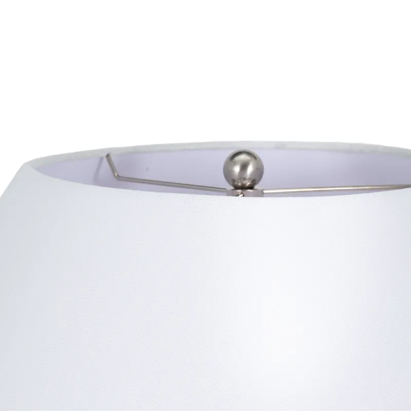 38\" Frosted Glass Table Lamp, Blue