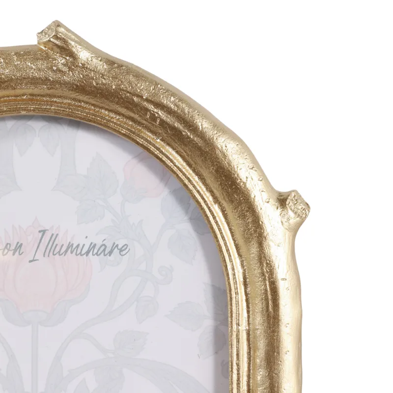 4x6" Birds & Branches Arch Photo Frame, Gold