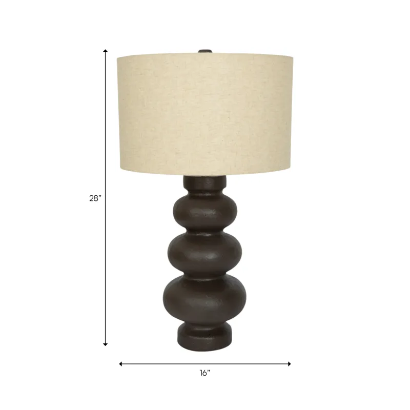 27" Ecomix Lamp With Shade, Ivory Kd