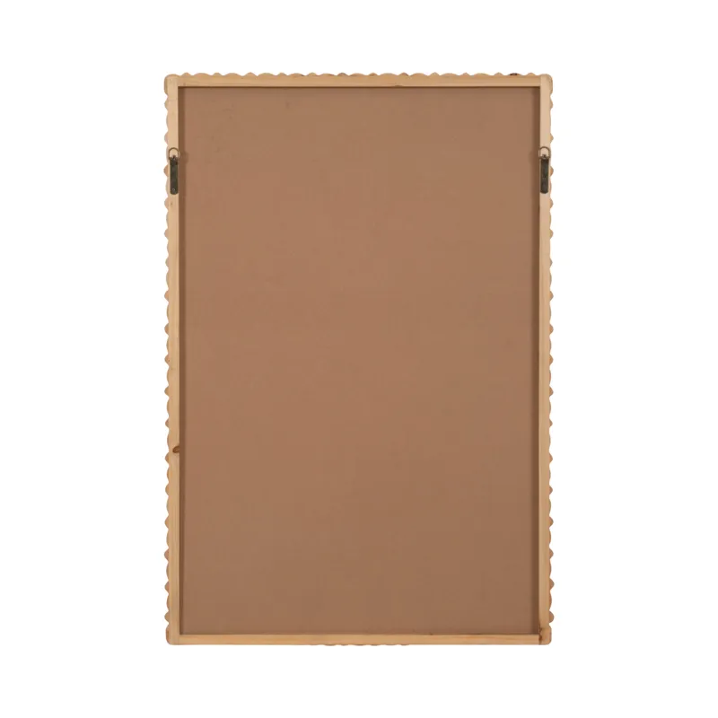 Ec 30x44 Carved Wood Mirror, Natural