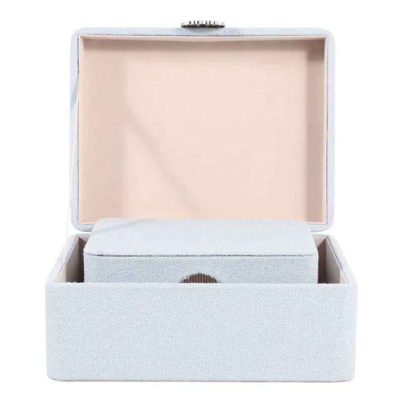 S/2 7/9" Rounded Corner Boxes, Light Blue