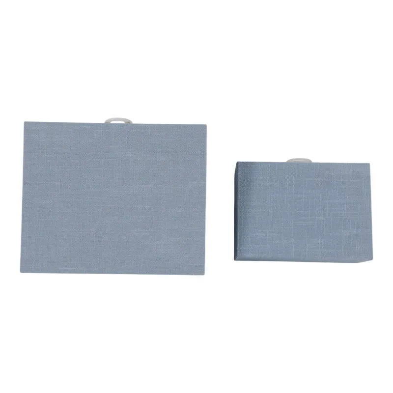 Ec S/2 7/9" Box W/ Ring Detail, Denim Blue