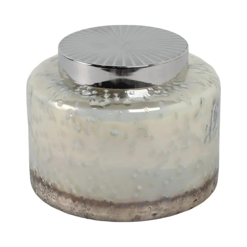 7\" 71 Oz Lavender Speckle Lidded Candle, Lt Blue/s