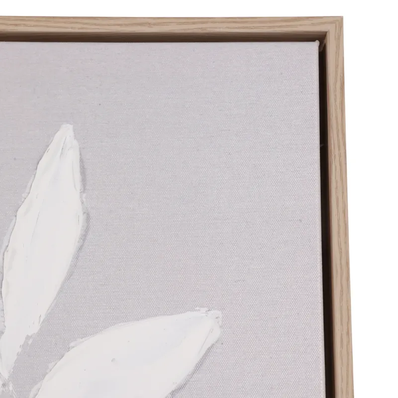 24x36" Textured Leaves Wall Art, Ivory/tan