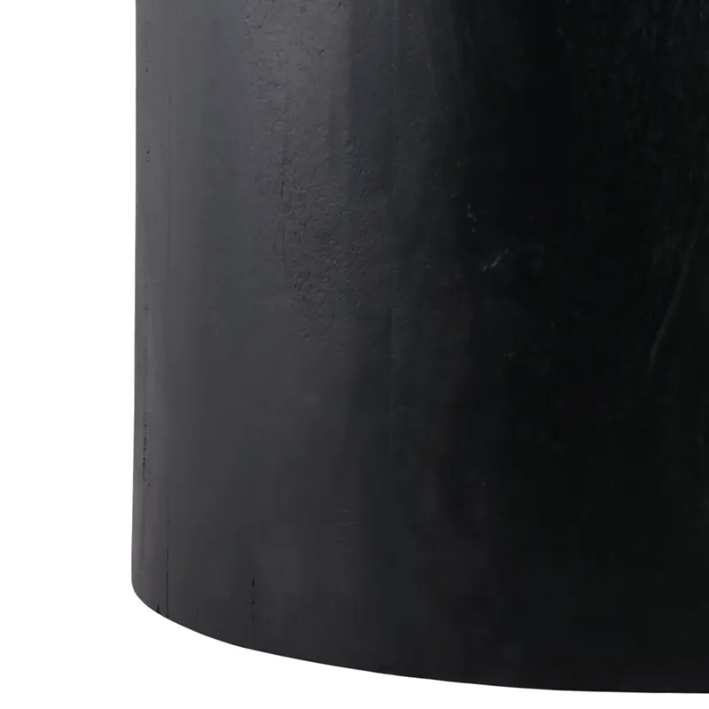 18x18 Marble Inlay Rnd Accent Table, Blk/wht