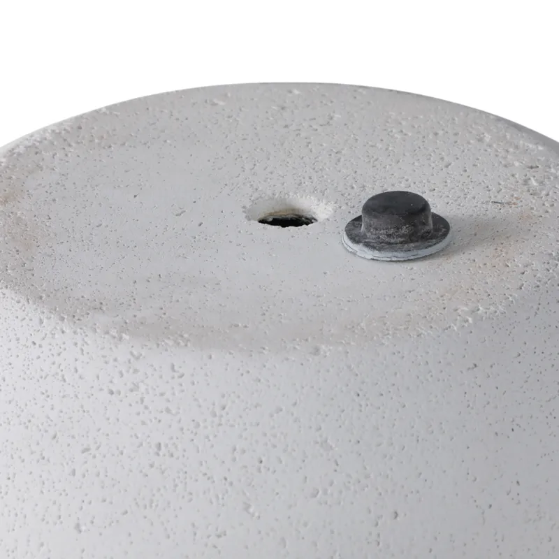 S/3 9/12/15\" Rounded Cement Planters, White