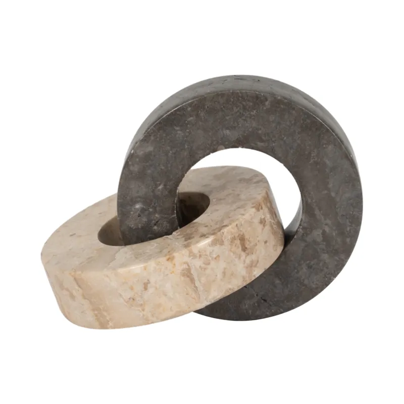 Marble, 9\" 2-circle Links, 2-tone