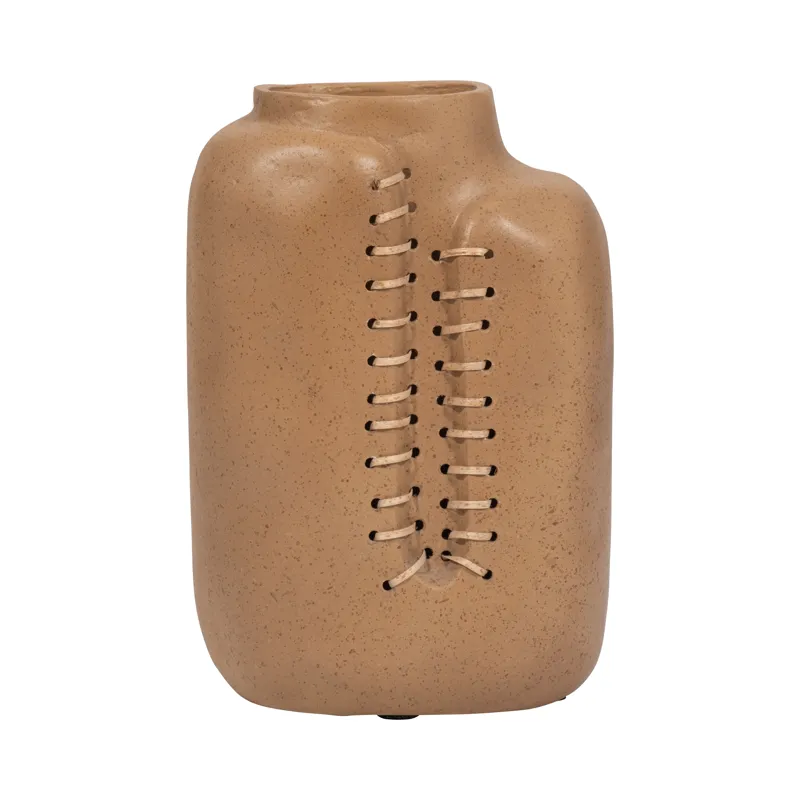 Ecomix, 12\" Stitched Up Vase, Terracotta