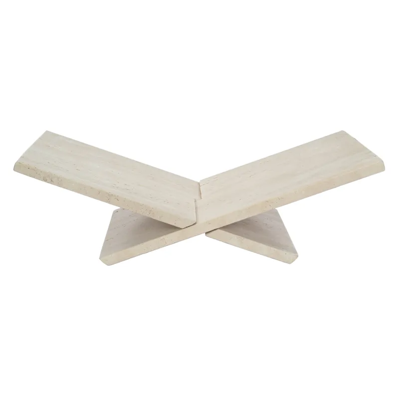 18\" Travertine Bookstand, Tan
