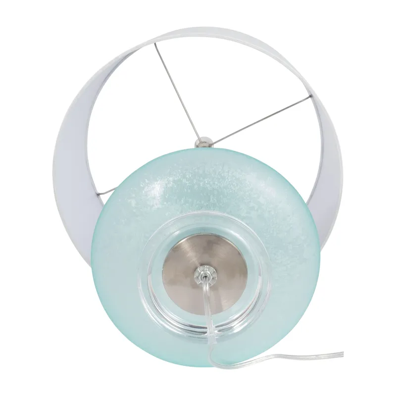 Glass 26\"  Table Lamp, Green