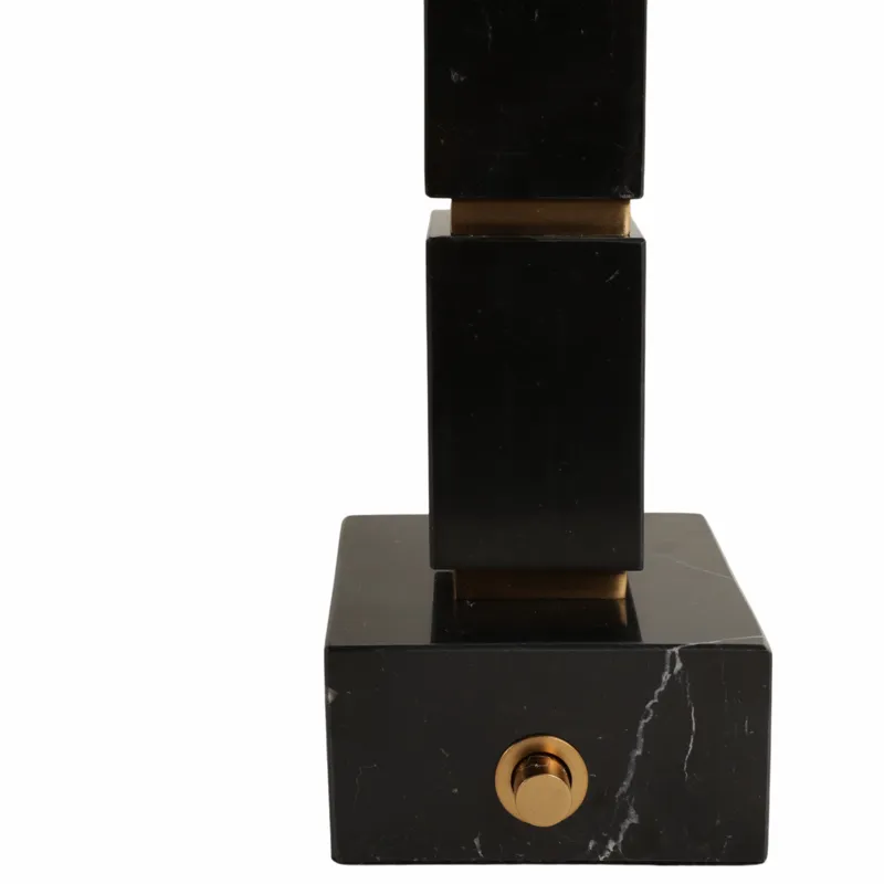 27x14\" Stacked Marble Cubes Lamp Base Switch,black