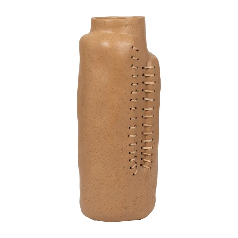 Ecomix, 18\" Stitched Up Vase, Terracotta