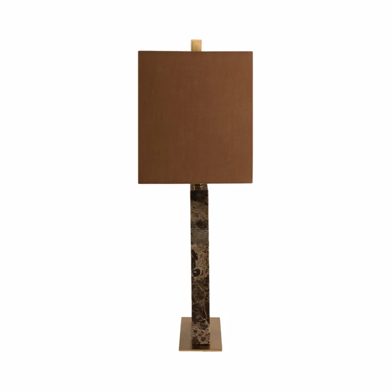 26x16\" Rectangle Marble Lamp, Light Brown