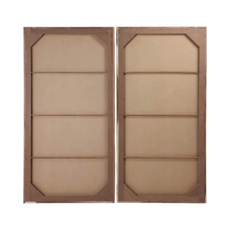 S/2 94x47 Hand Painted Black Geometric