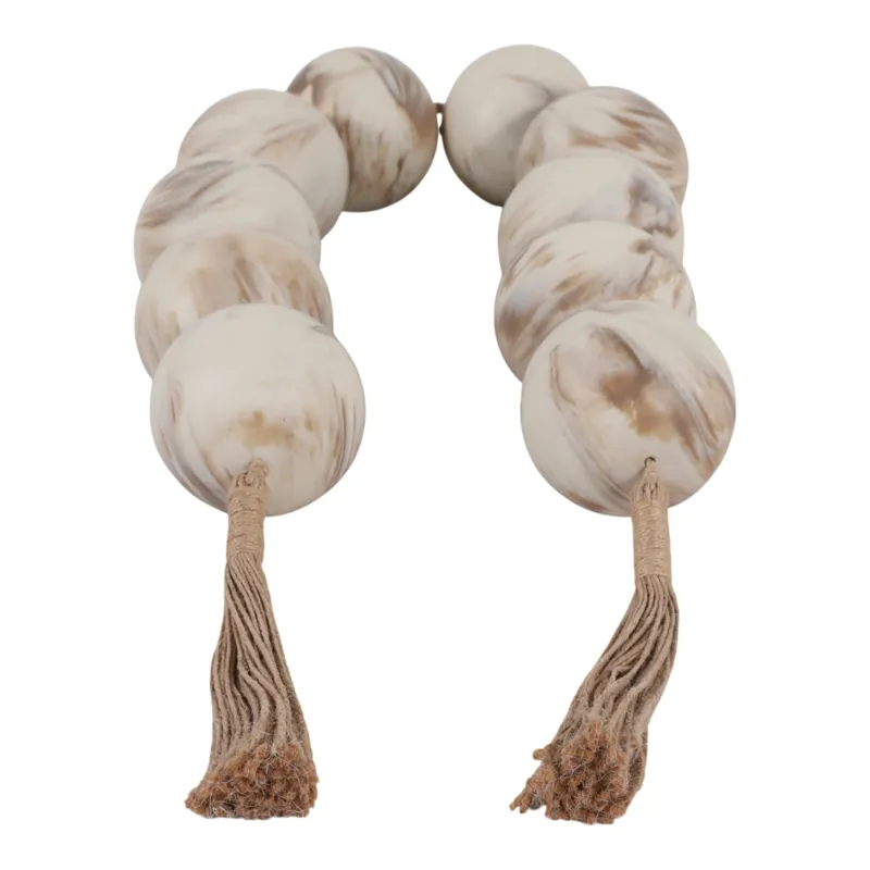 46x3\" Marbled Bead Garland, Brown/ivory