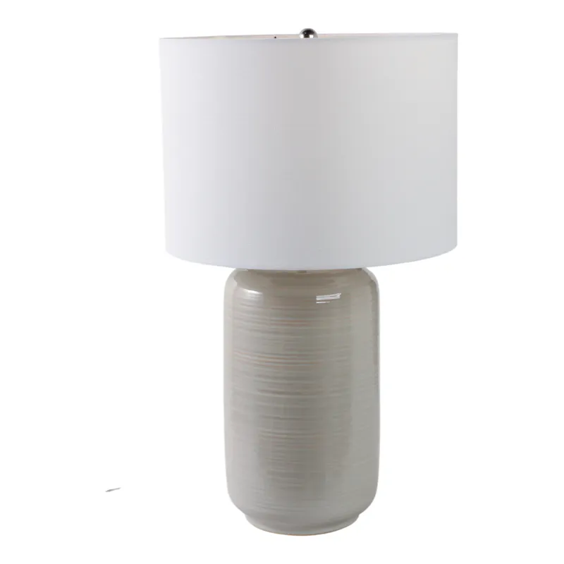 26\" Ceramic Table Lamp, Beige