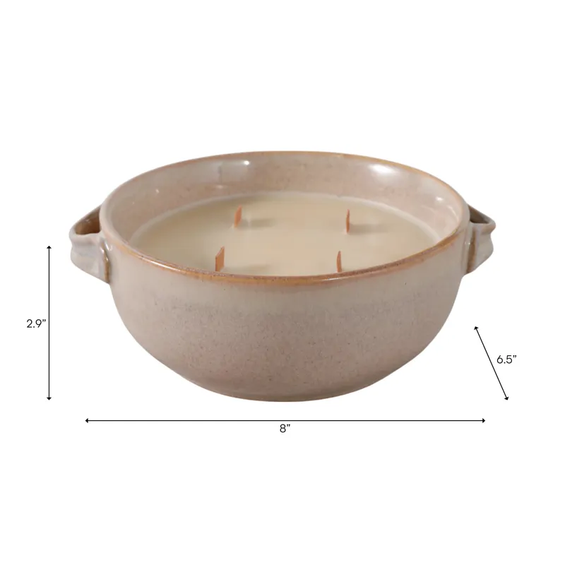 8\" 14 Oz Coffee Candle, Brown