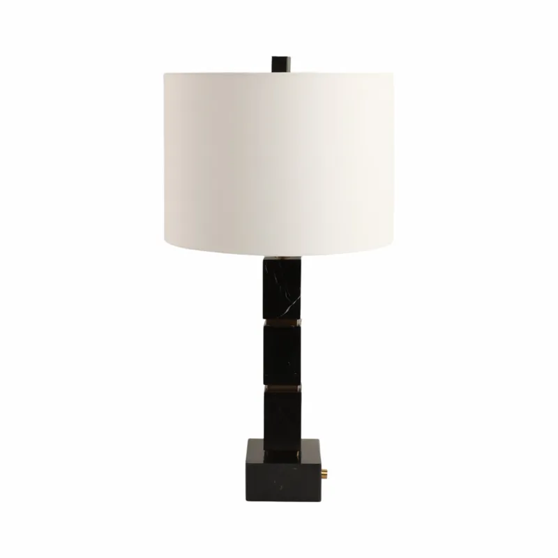 27x14\" Stacked Marble Cubes Lamp Base Switch,black