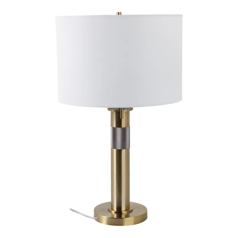27x15\" Metal Lamp With 2 Pulls, Gold