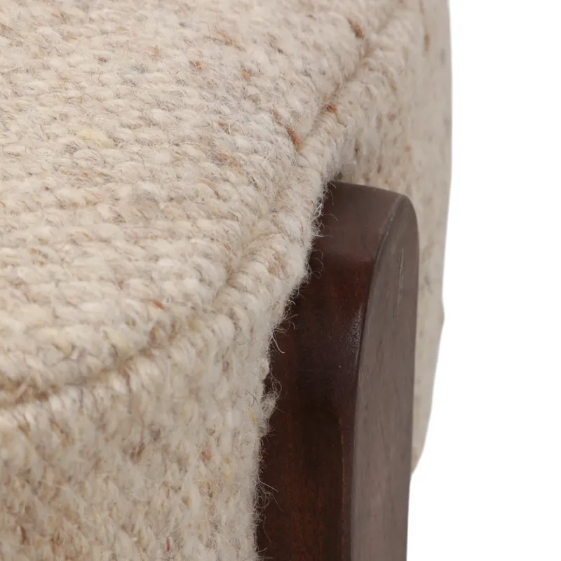 27x26" Textured Accent Chair, Brown/ivory