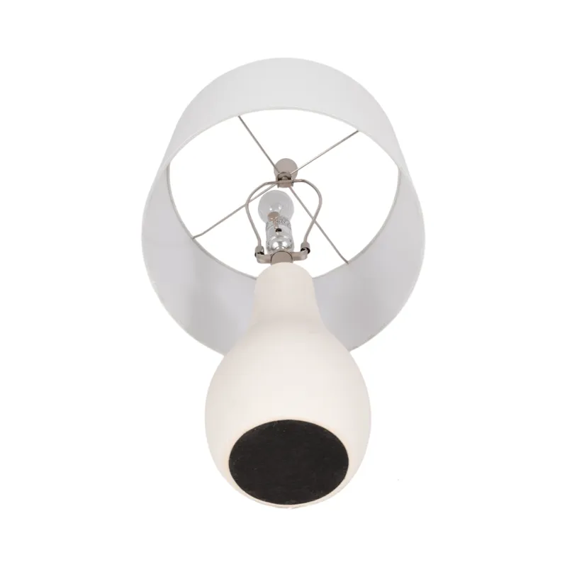 S/2 Ceramic 24\" Table Lamp, White