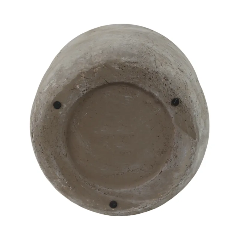 12x10\" Terracotta Milk Vase, Gray