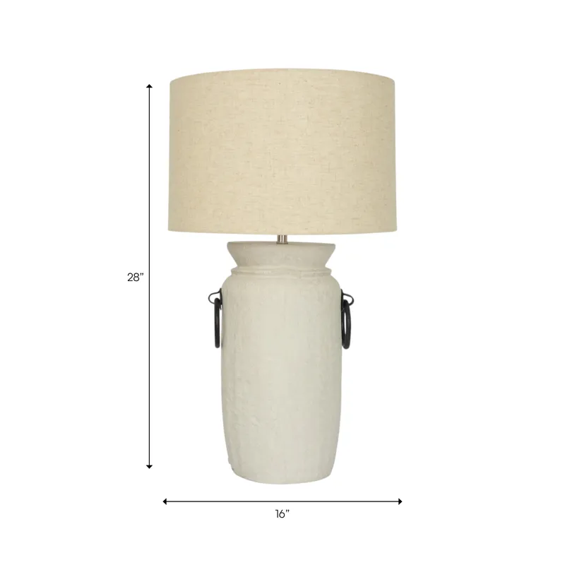 27" Ecomix Lamp With Shade, Ivory Kd