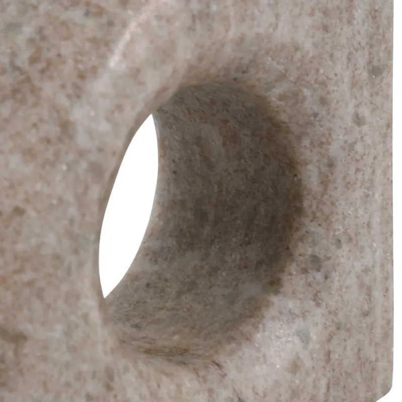 S/2 6\" Large Contemporary Marble Bookends, Beige