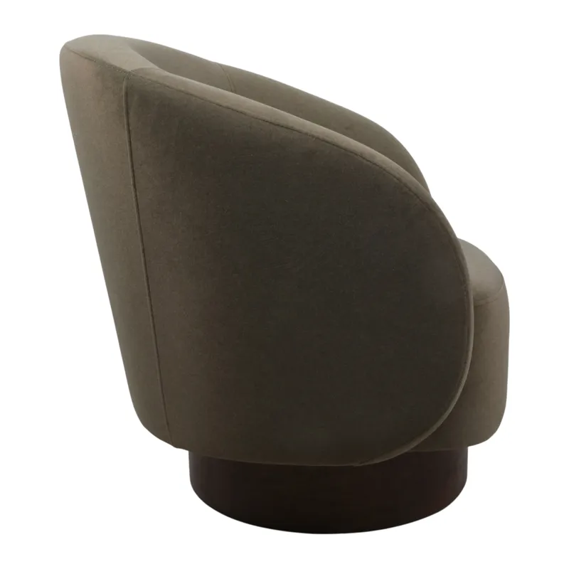 32x31"  Swivel Accent Chair, Green/brown