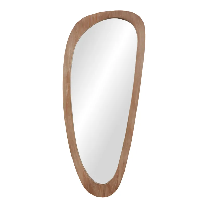 Ec Wood, 15x36 Egg Shaped Mirror, Brown