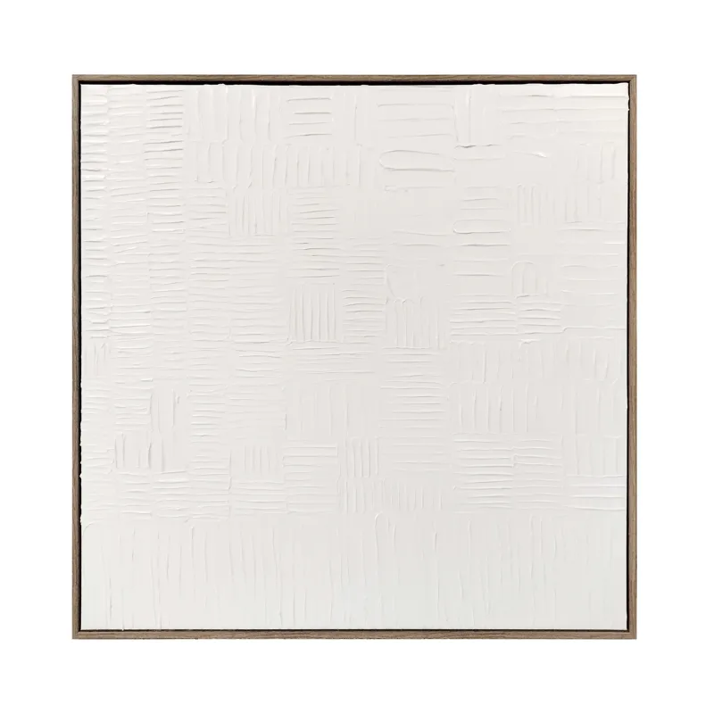 30x30\" Glossy Lines Wall Art, White