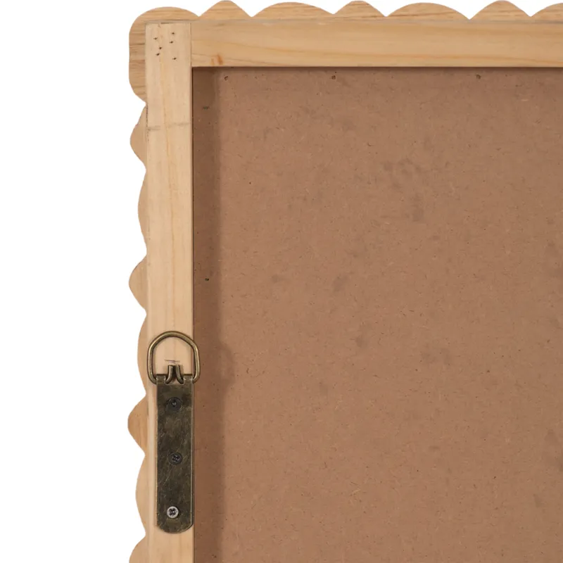 Ec 30x44 Carved Wood Mirror, Natural