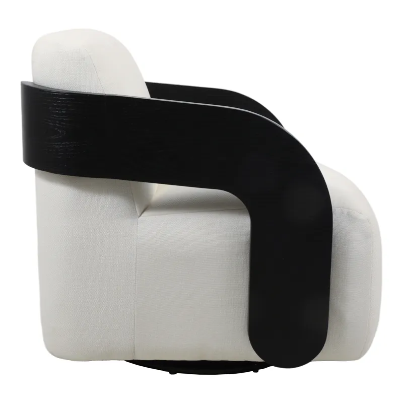 33x31" Modern Swivel Rocker Chair, Gray/black