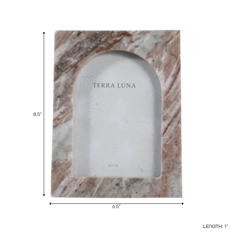 5x7" Arch Opening Marble Photo Frame, Multi