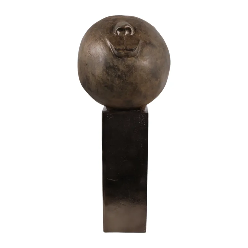 22x9" Smiley Head On Pedestal, Multi