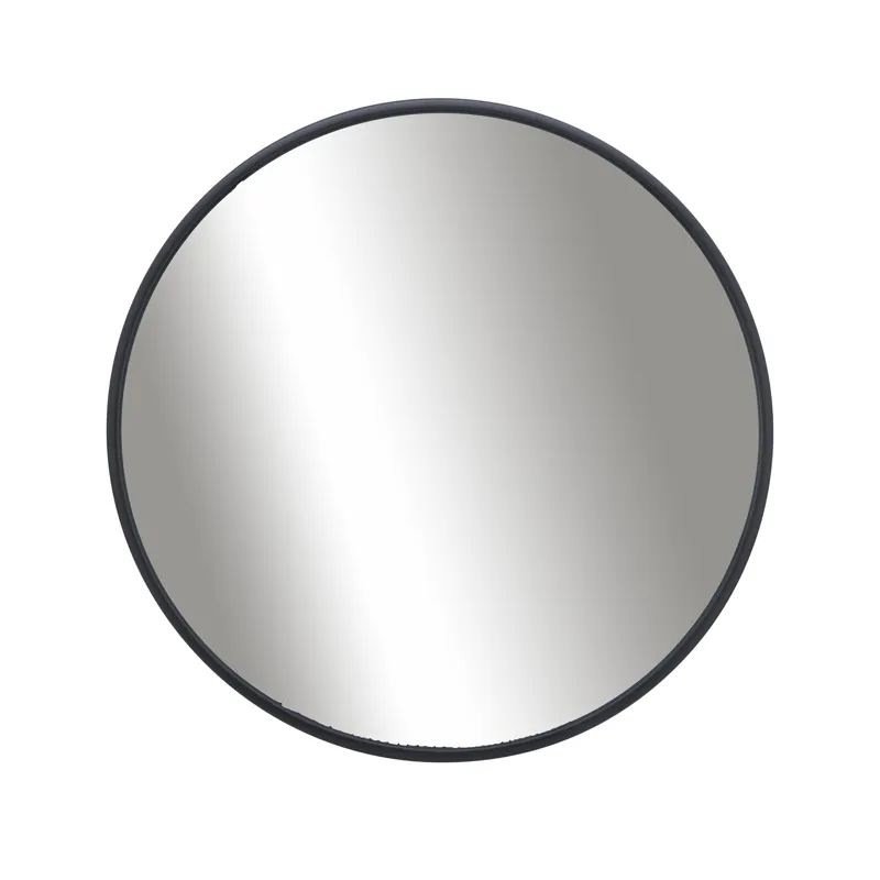 Metal 36" Round Mirror, Black