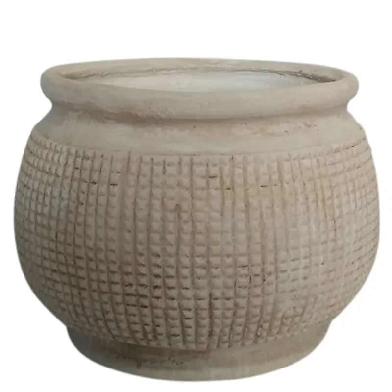 Resin, S/2 13/17" Antique Inspired Planters, Beige