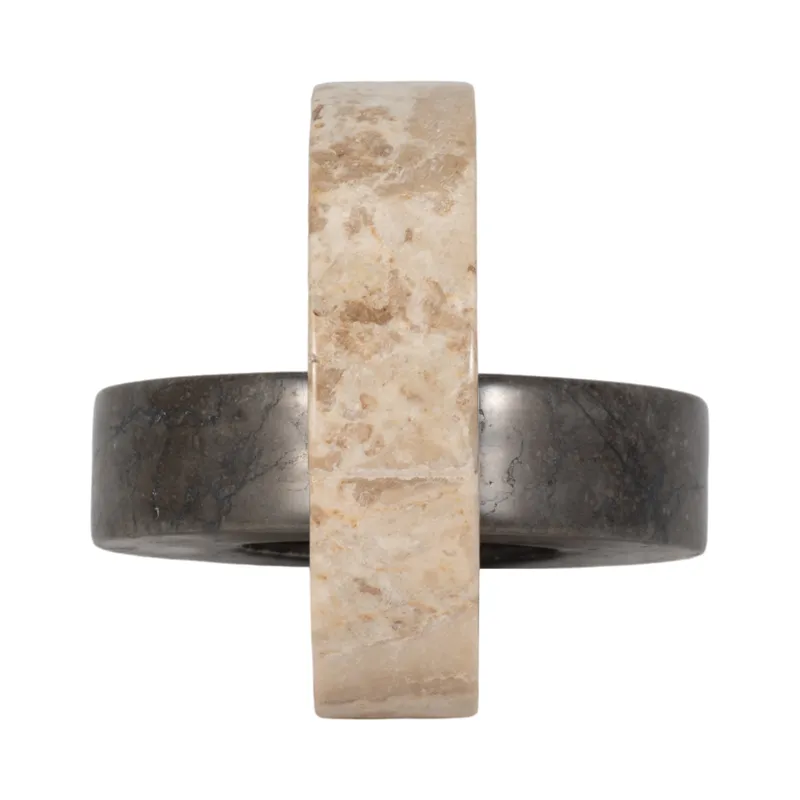 Marble, 9\" 2-circle Links, 2-tone