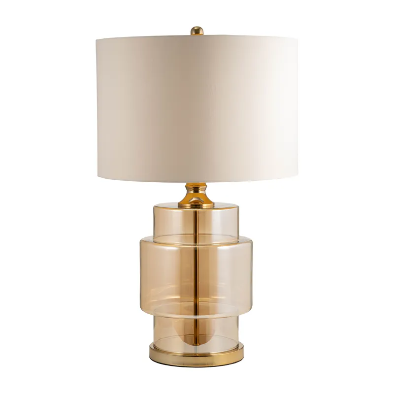 Glass, 30\" Lustered Table Lamp, Gold