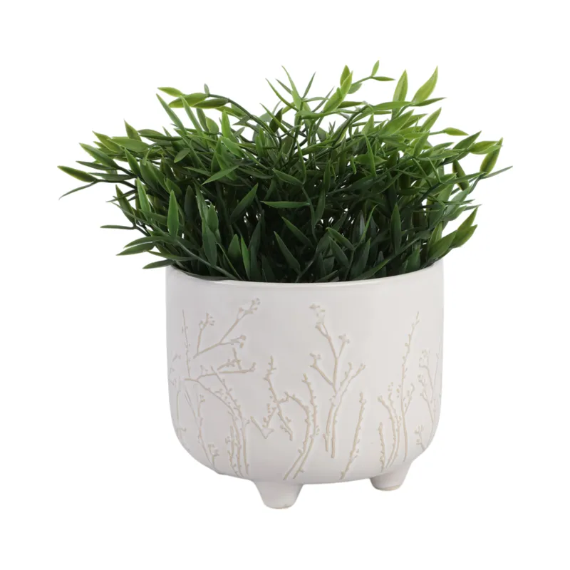 6\" Blooming Branches Planter, Ivory