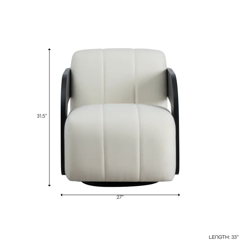 33x31" Modern Swivel Rocker Chair, Gray/black