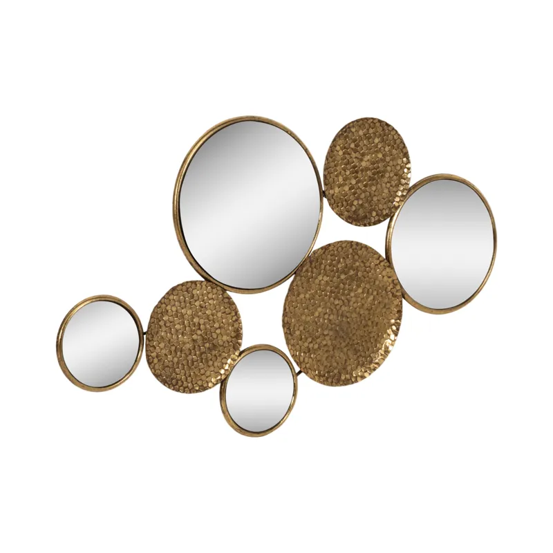 Ec Metal 39" Mirrored Wall Decor,gold, Wb