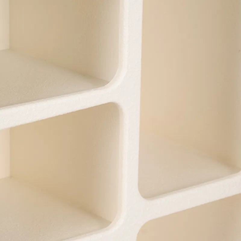 Ec 24\" Rectangle Rough Finish Wall Shelf, White