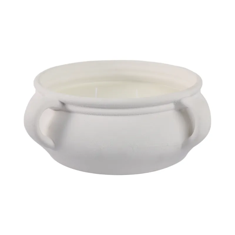 12\" 53 Oz Sea Salt & Bergamot Bowl Candle, White