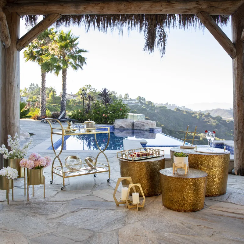 12" Metal Hurricane, Gold