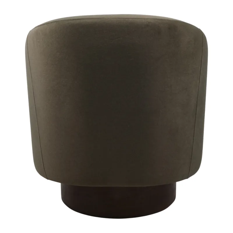 32x31"  Swivel Accent Chair, Green/brown
