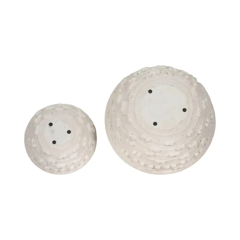 Lg White Textured Knot Bowl M2