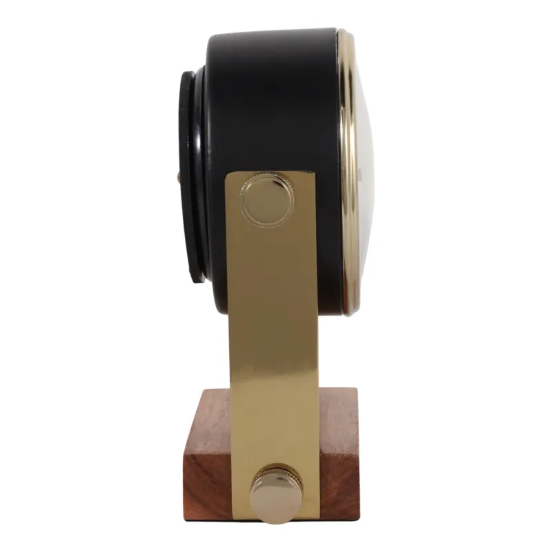 7x5\" Round Clock On Wood Base, Multi