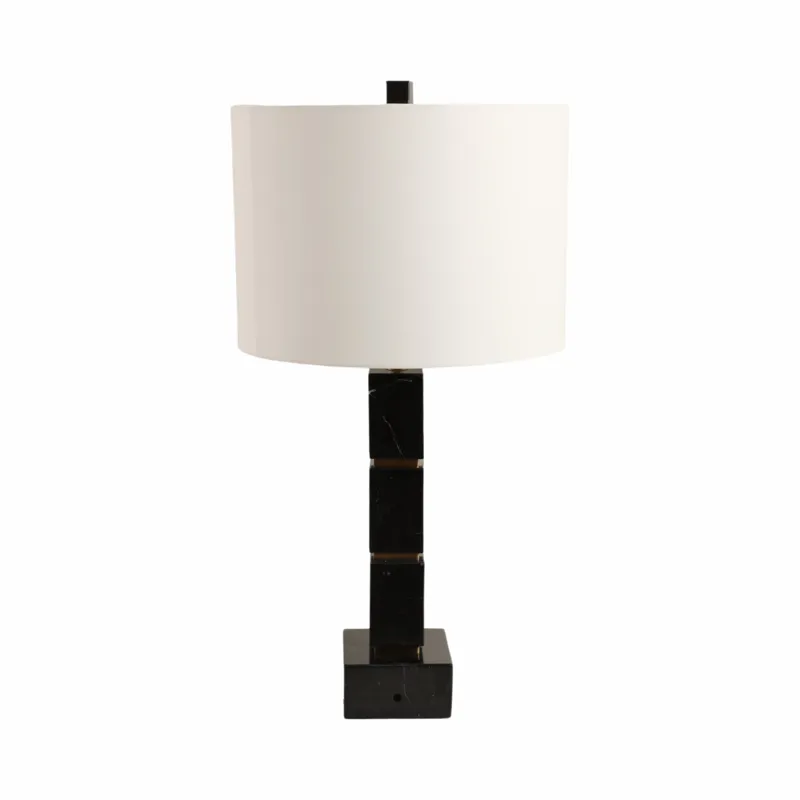 27x14\" Stacked Marble Cubes Lamp Base Switch,black