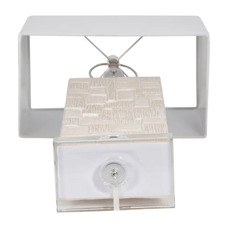 Ceramic 31\'\' Textured Table Lamp, White